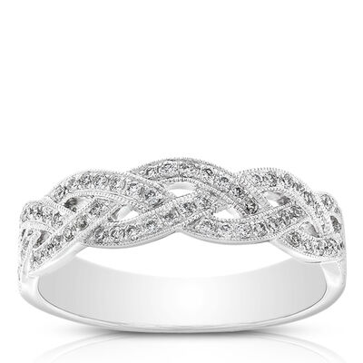 Braid Diamond Ring 14K