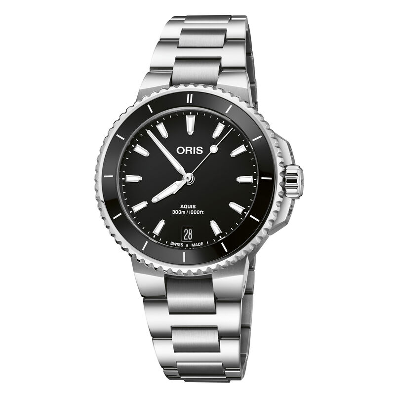 Oris Aquis Date Black Dial Watch, 36 mm image number 0