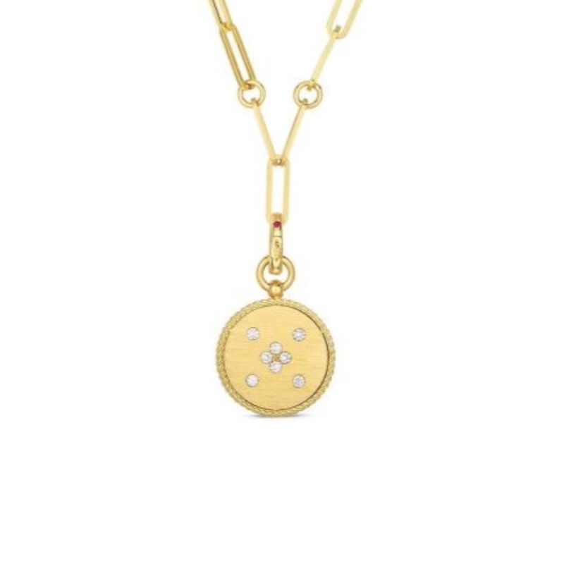 Roberto Coin Venetian Princess Diamond Scorpio Necklace 18K Yellow Gold, 19" image number 0