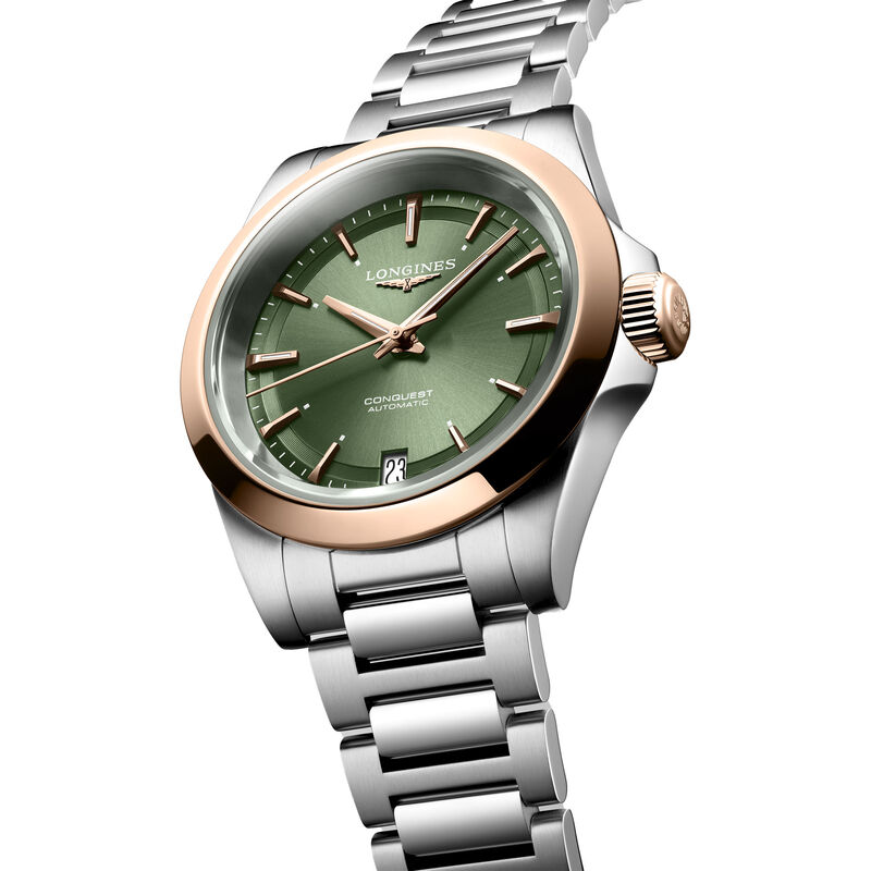 Longines Conquest Green Dial Watch, 34mm image number 1