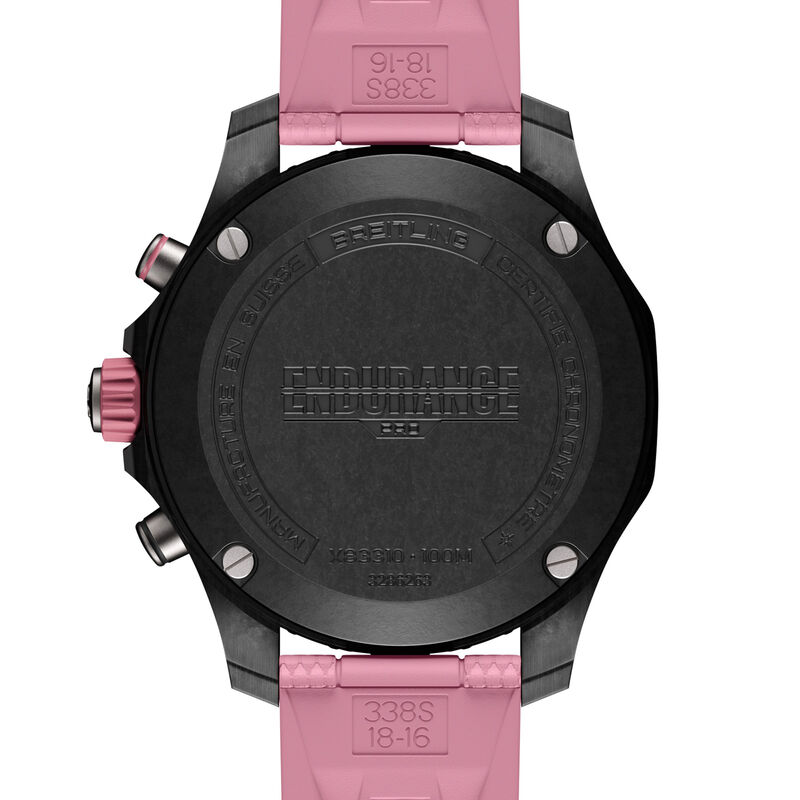 Breitling Endurance Pro Diver Black Dial Pink Rubber Strap Watch, 38mm image number 1