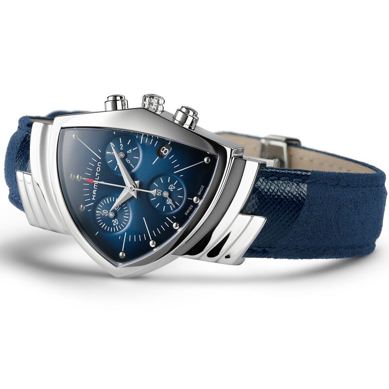 Hamilton Ventura Chrono Quartz Watch Blue Dial, 32mm image number 2