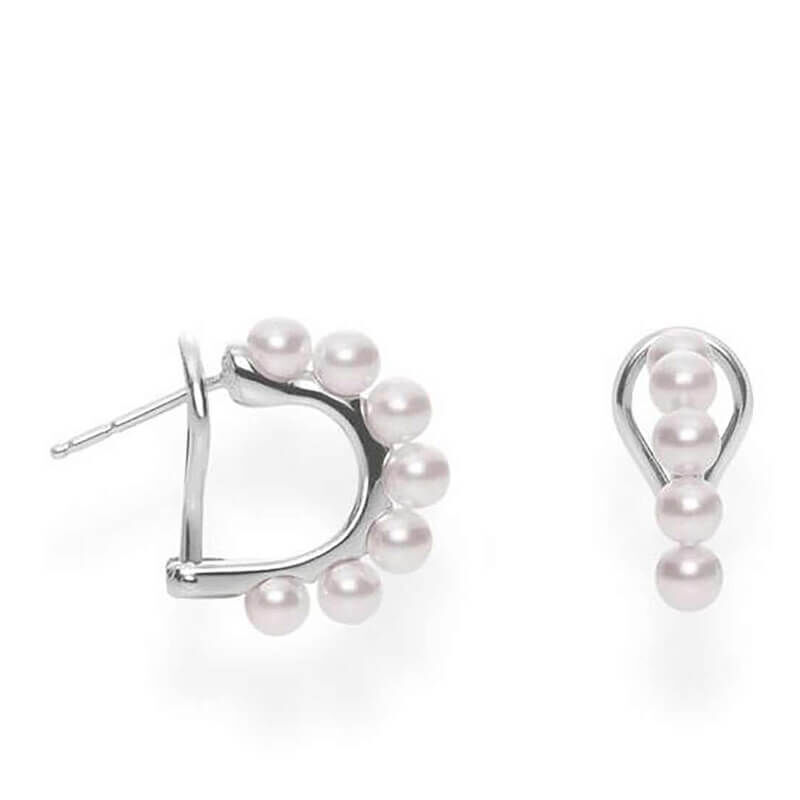 Shop Mikimoto Everyday Essentials 18K Gold  Pearl Hoop Earrings  Saks  Fifth Avenue