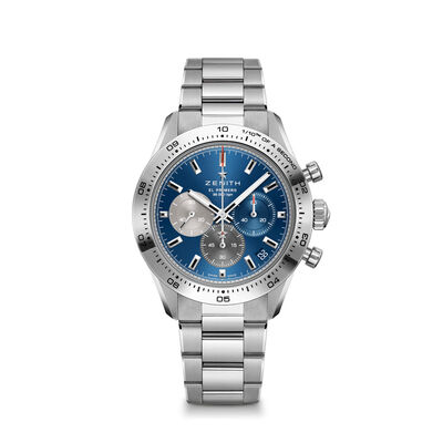 Zenith Chronomaster Sport El Primero Watch Blue Dial Steel Bracelet, 41mm