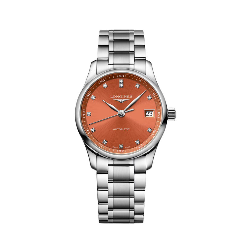 Longines Master Collection Ladies Orange Dial Watch, 34mm image number 0