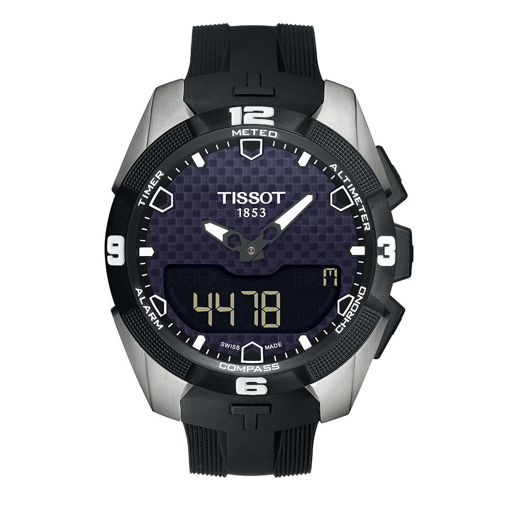 Tissot T Touch Expert Solar Black PVD Titanium Rubber Watch 45mm