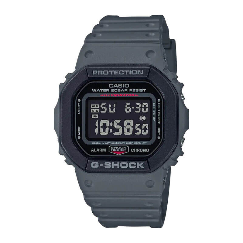 G-Shock Gray & Black Rectangular Watch, 48.9mm