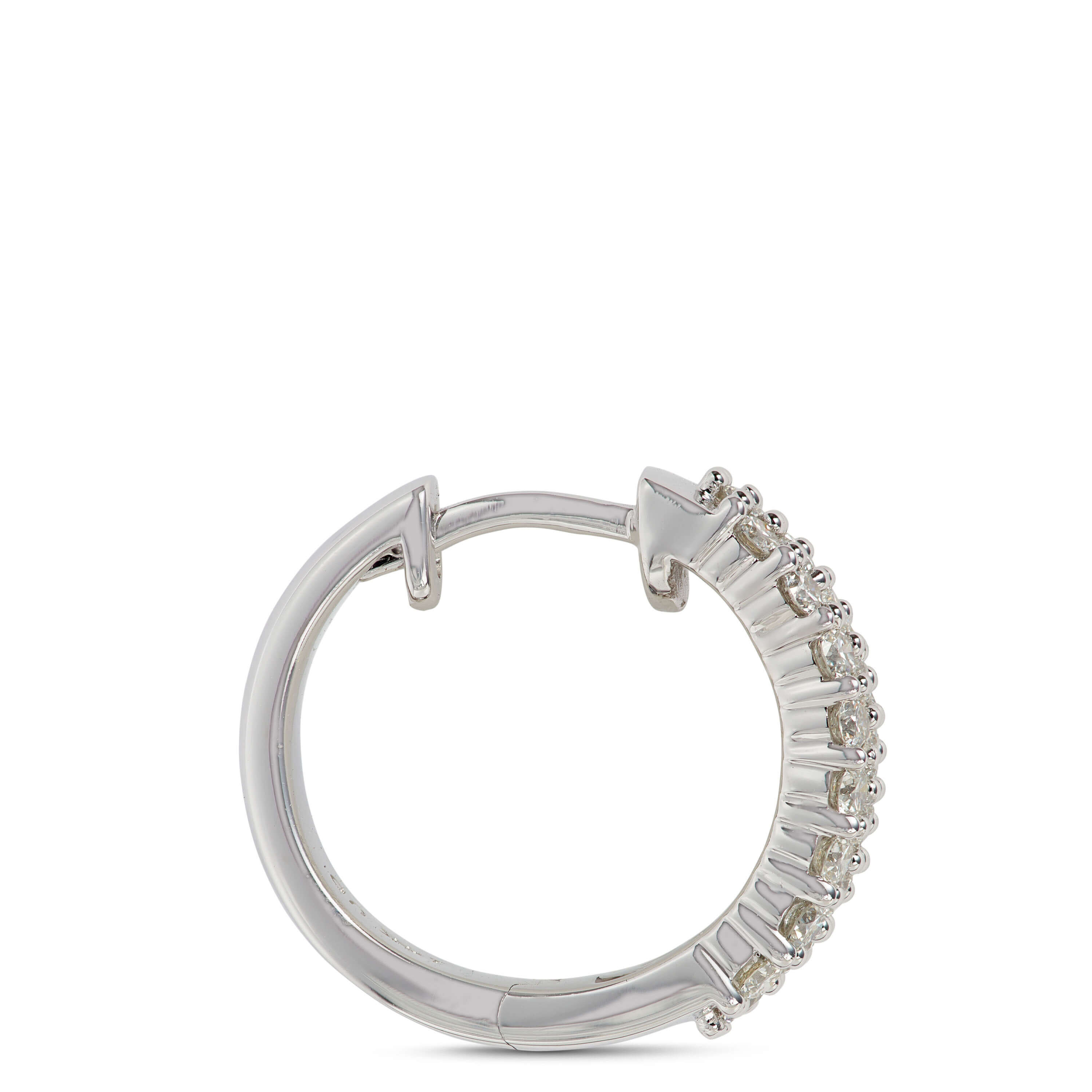 Pragnell RockChic diamond hoop earrings - White