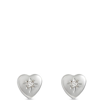 Heart Shaped Baby Stud Earrings