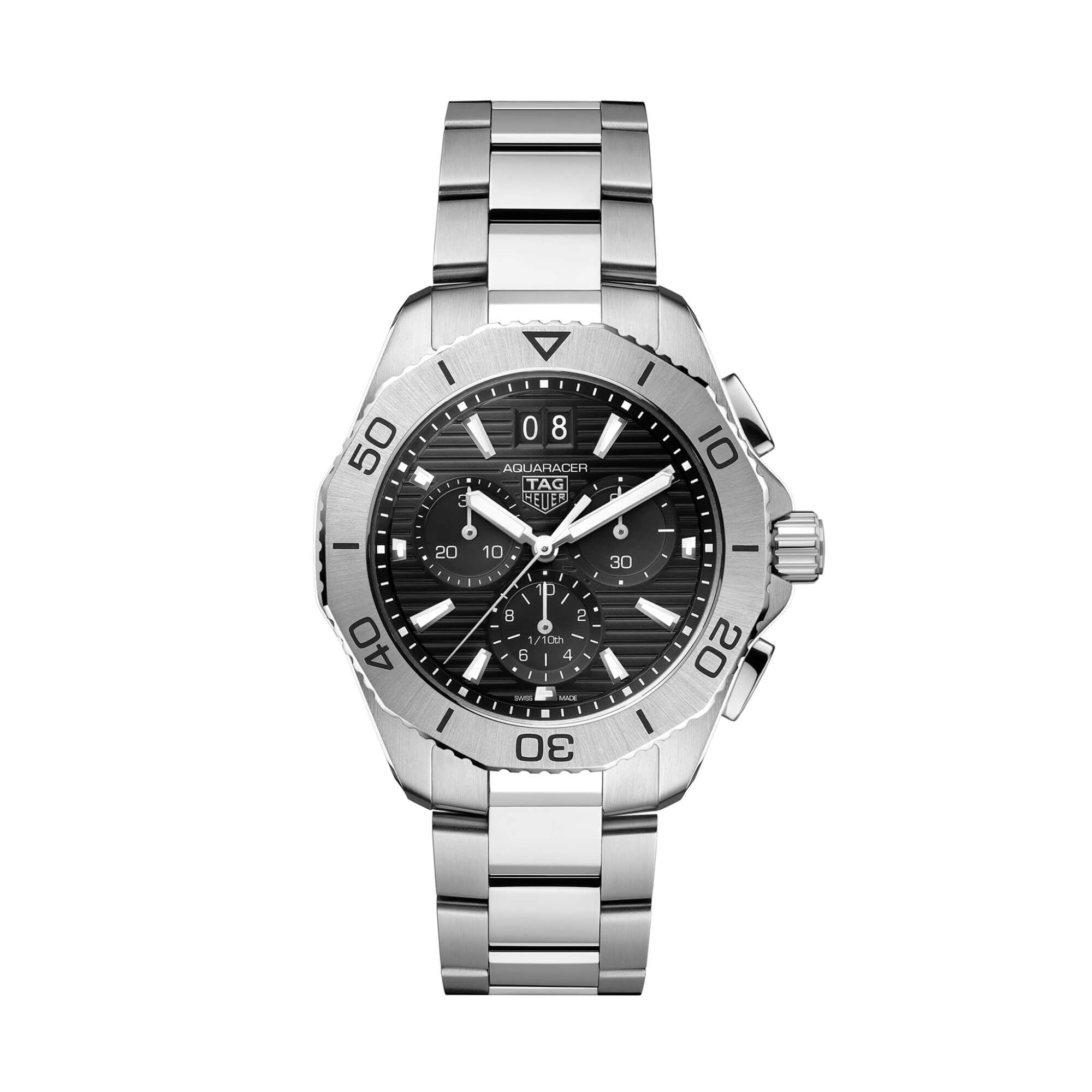 TAG Heuer Aquaracer Professional 200 Date Watch Black Dial Steel