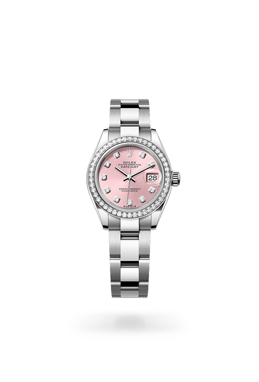 rolex lady-datejust in white rolesor - combination of
                oystersteel and white gold, m279384rbr-0004 - ben bridge