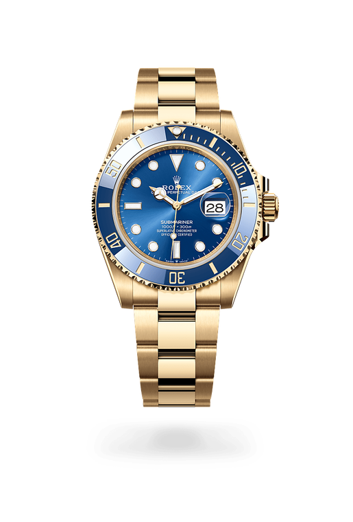 rolex submariner in 18 kt yellow gold, m126618lb-0002 - ben bridge