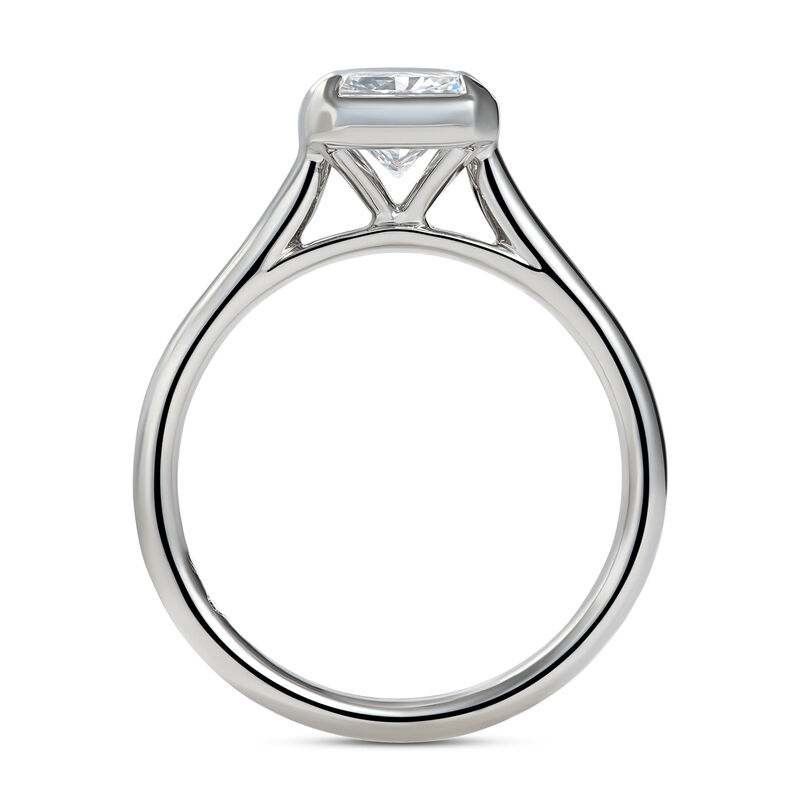 Bella Ponte Radiant Solitaire Diamond Engagement Ring, Platinum image number 2