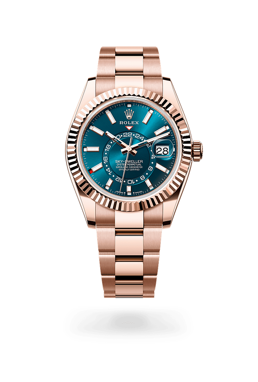 rolex sky-dweller in 18 kt everose gold, m336935-0001 - ben bridge