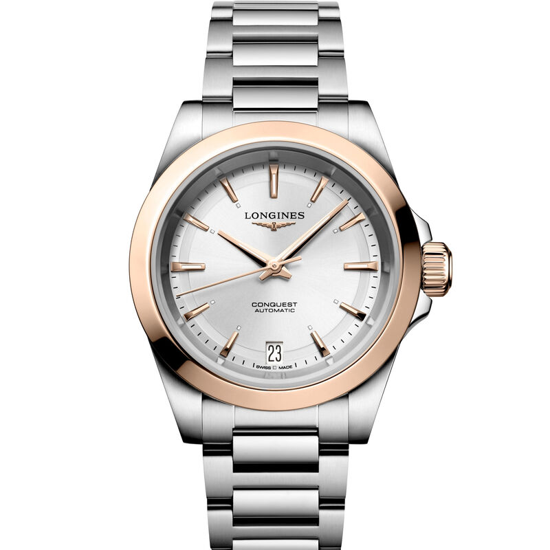 Longines Conquest White Mother of Pearl Dial Watch, 34mm image number 0