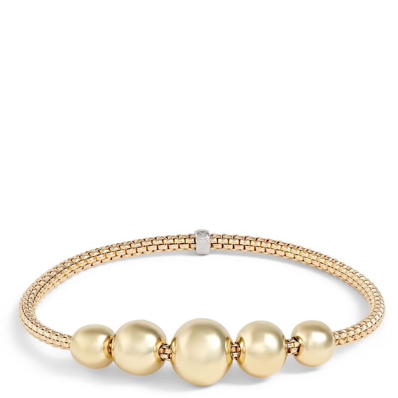 Toscano Stretchy Bead Bracelet, 14K Yellow Gold image number 0