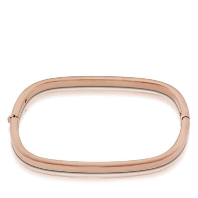 Roberto Coin Rose Gold Designer Gold Rectangular Bangle Bracelet 18K