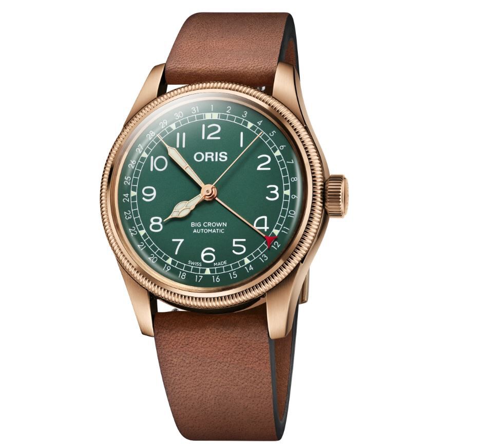 Oris Big Crown Pointer Date 80th Anniversary Edition Watch Green Dial 40mm