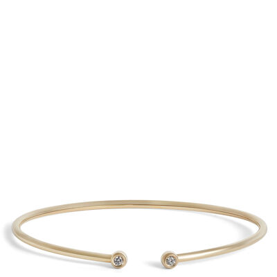 Flexy Cuff Diamond Bracelet, 14K Yellow Gold