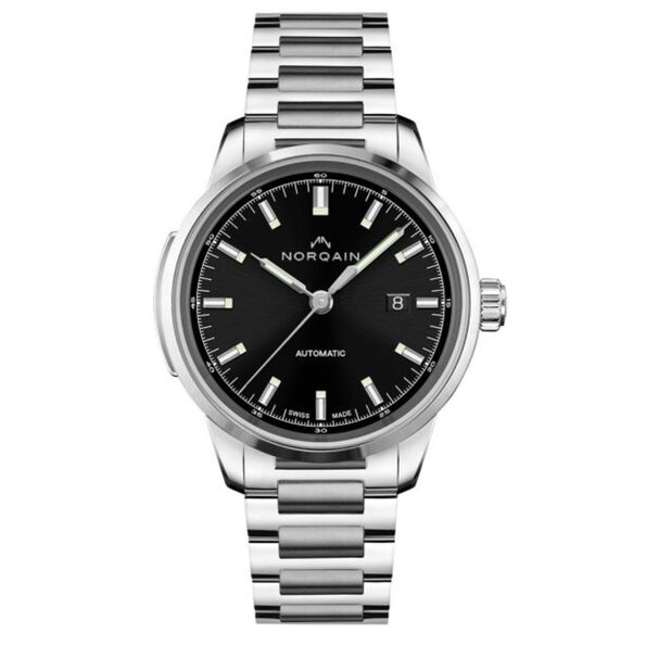 Norqain Freedom 60 Black Dial Stainless Steel Automatic Watch, 42mm