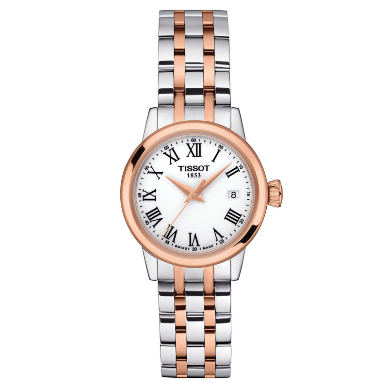 Tissot Classic Dream Lady Rose PVD White Dial Quartz Watch, 28mm image number 0