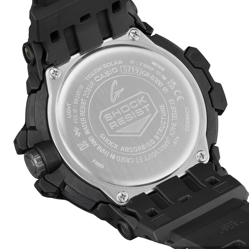 G-Shock GRB300-1A4 Gravity Master Black Orange Bluetooth Pilot Watch image number 4