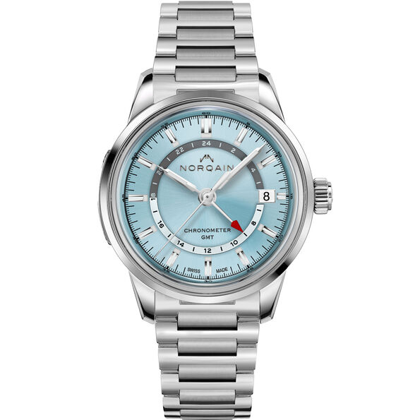 Norqain Freedom 60 GMT Ice Blue Dial Watch, 40mm