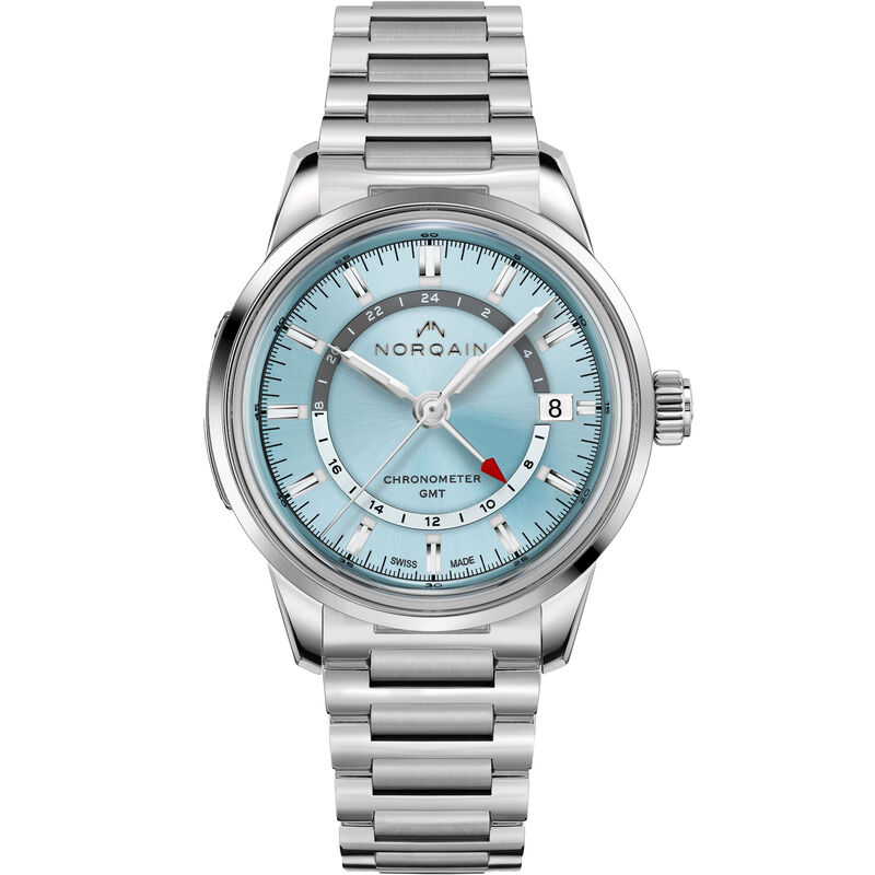 Norqain Freedom 60 GMT Ice Blue Dial Watch, 40mm image number 0