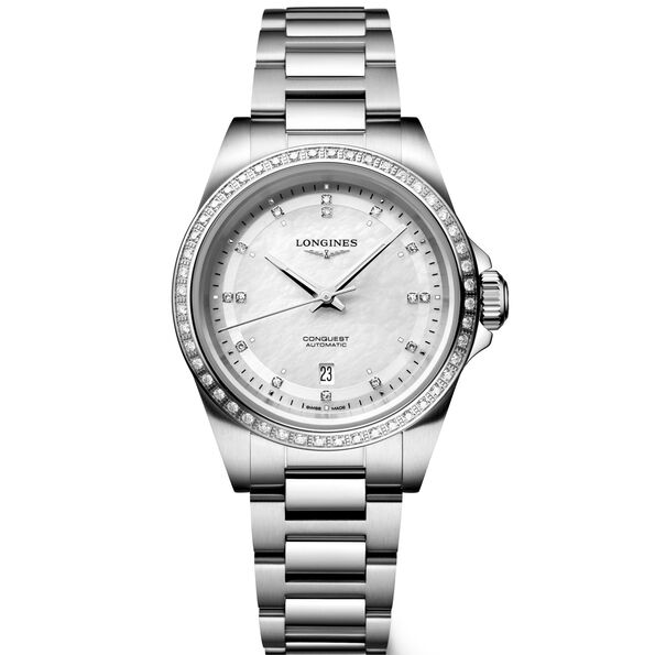 Longines Conquest Mother of Pearl Dial Watch, 30mm