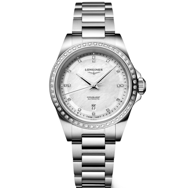 Longines Conquest Mother of Pearl Dial Watch, 30mm image number 0