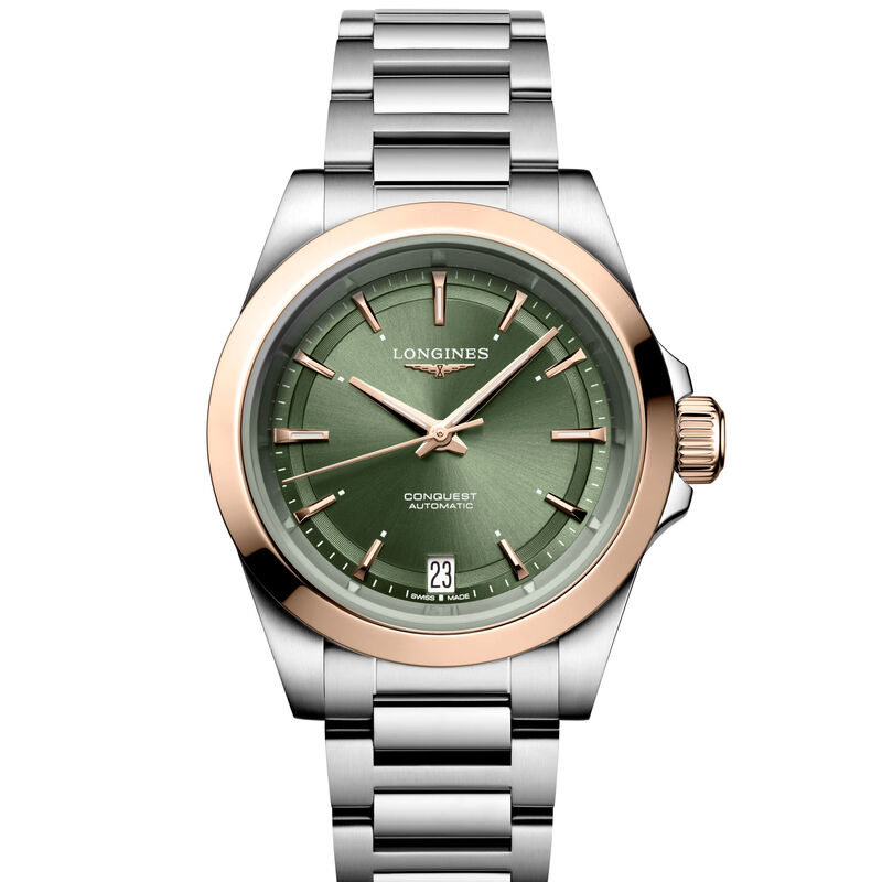 Longines Conquest Green Dial Watch, 34mm image number 0