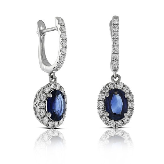 Sapphire & Diamond Dangle Earrings 14K | Ben Bridge Jeweler