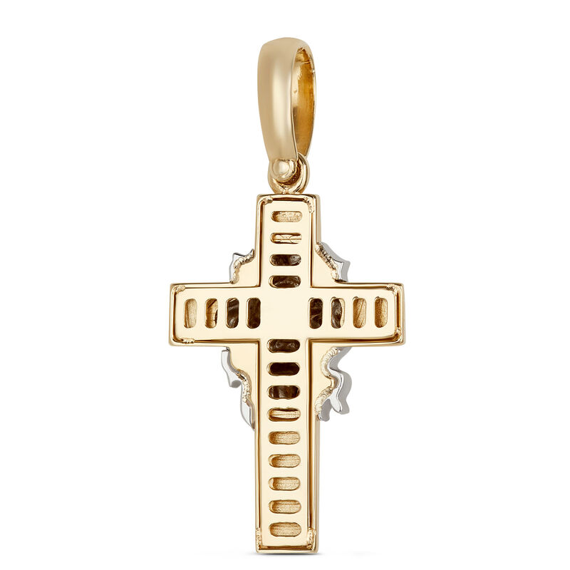 Toscano Two-Tone Crucifix Pendant, 14K Gold image number 1