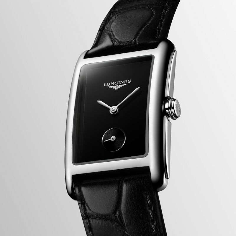 Longines Women's DolceVita Black Dial Watch, 37mm By 23mm image number 1