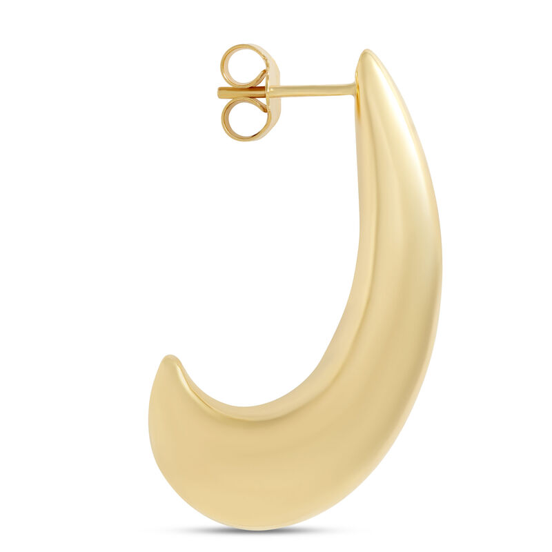 Toscano Sculpted Half Hoop Earrings, 14K Yellow Gold image number 1