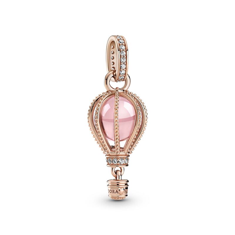 Pandora Sparkling Pink Hot Air Balloon Crystal & CZ Dangle Charm image number 0