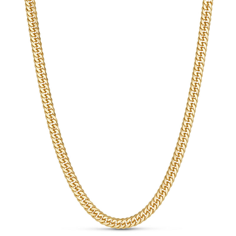 Toscano 24-Inch Tight Link Curb Necklace, 14K Yellow Gold image number 0