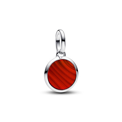 Pandora Red Murano Glass Engravable Mini Medallion Charm