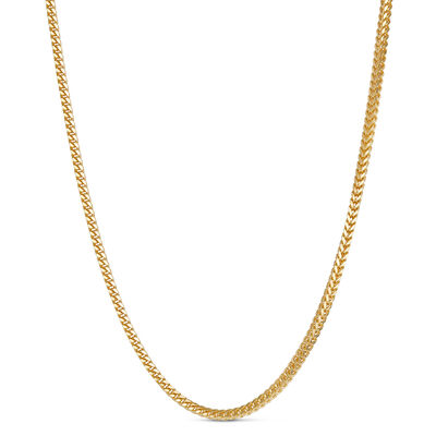 Toscano 24-Inch Franco Chain, 18K Yellow Gold