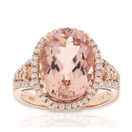 Rose Gold Morganite & Diamond Ring 14K | Ben Bridge Jeweler