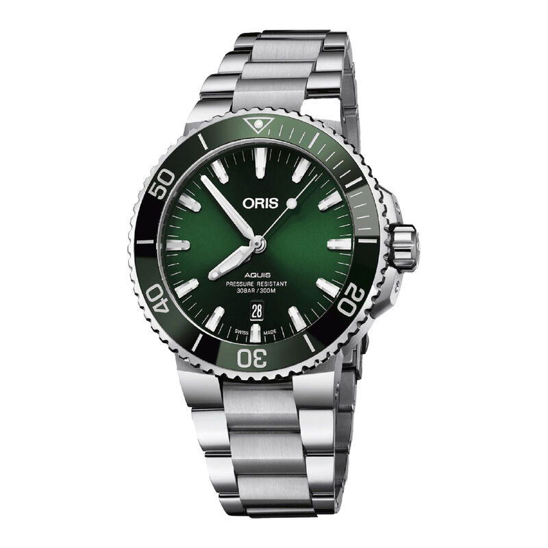Oris Aquis Date Watch Green Dial, 43.5mm image number 0