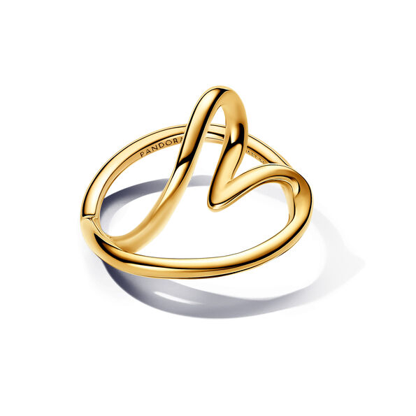 Pandora Essence Heart Organically Shaped 14k gold-plated ring