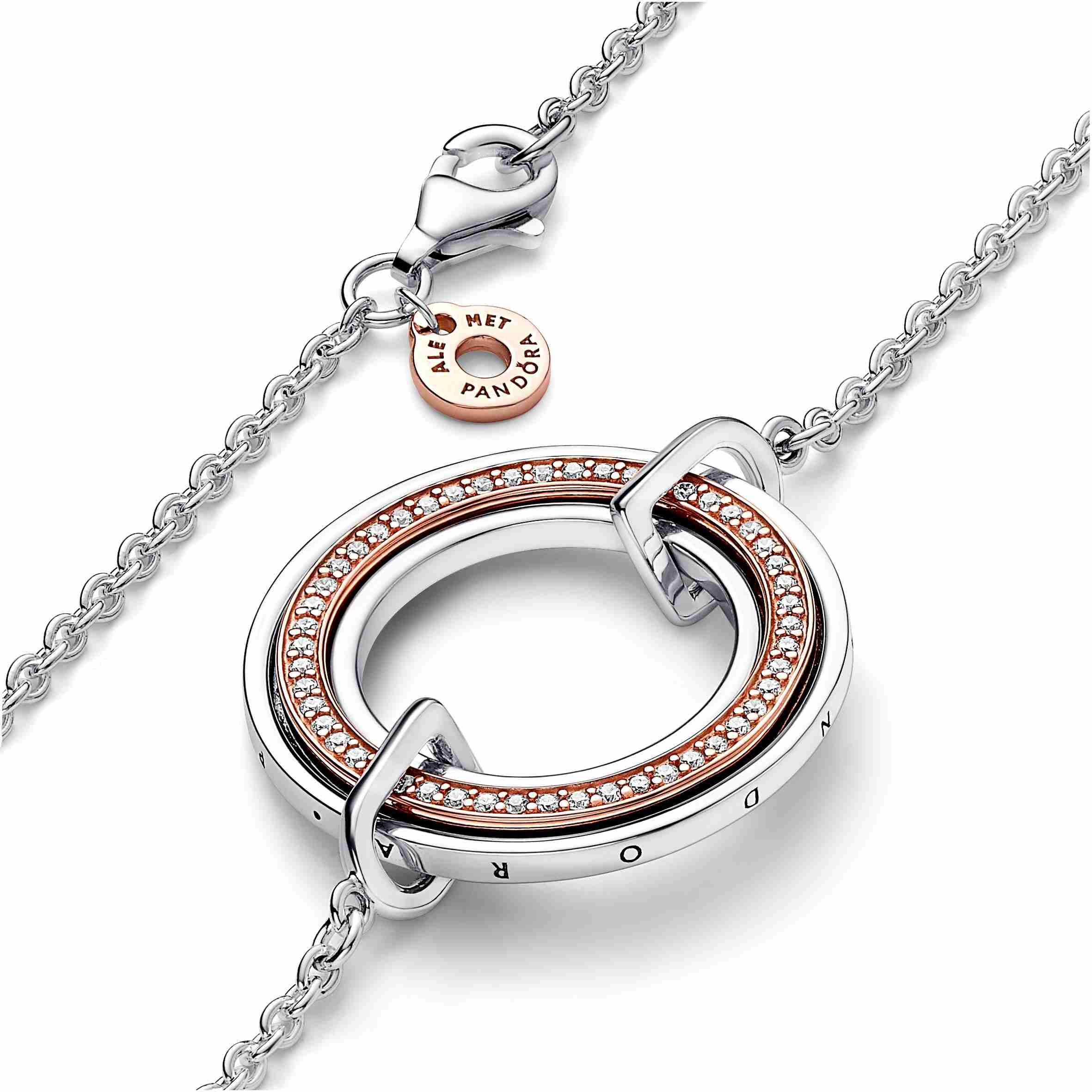 Pandora necklace deals 2 circles