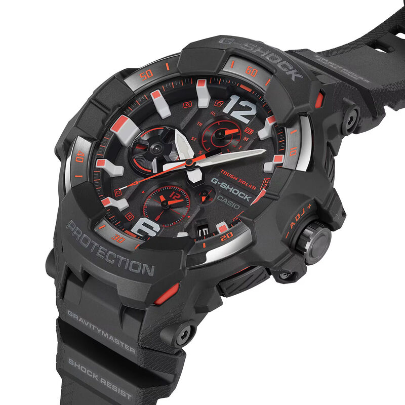 G-Shock GRB300-1A4 Gravity Master Black Orange Bluetooth Pilot Watch image number 1