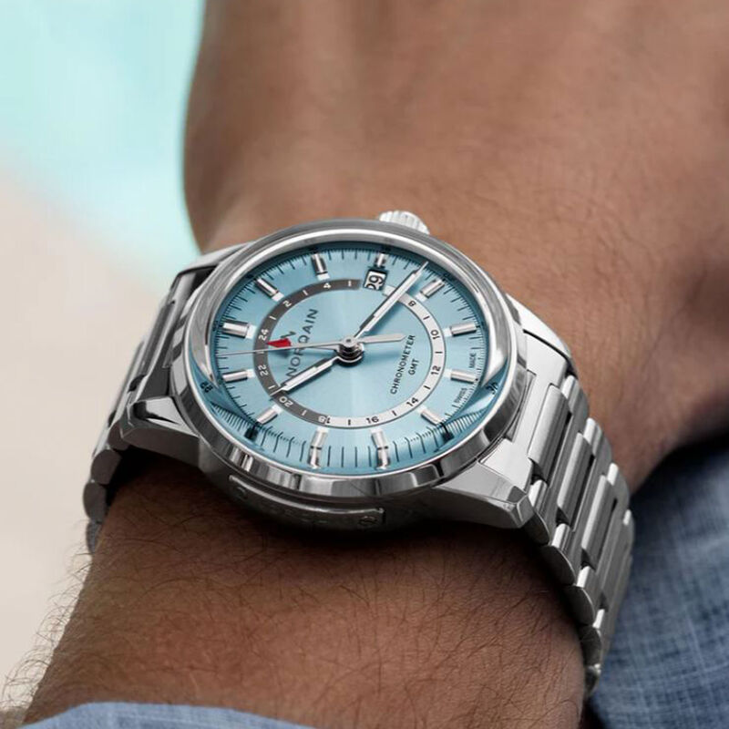 Norqain Freedom 60 GMT Ice Blue Dial Watch, 40mm image number 2