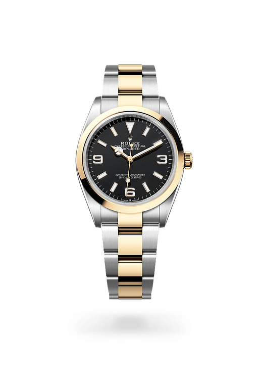 rolex explorer in yellow rolesor - combination of
                oystersteel and yellow gold, m124273-0001 - ben bridge