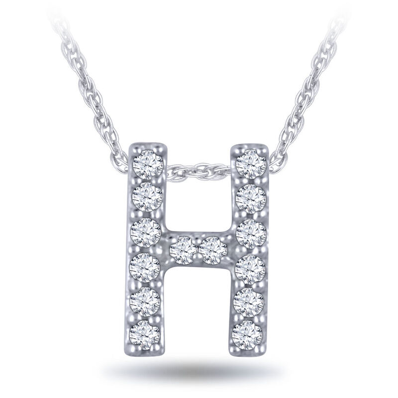 HH BLING EMPIRE Silver Gold Initial Necklace Bling K Charm Baguette 14k  Plated