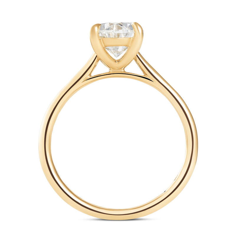 Bella Ponte Oval Solitaire Diamond Engagement Ring, 14K Yellow Gold image number 2