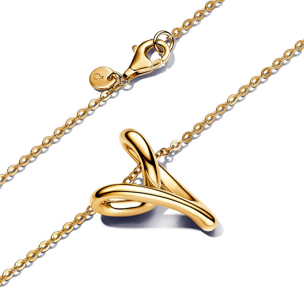 Pandora Essence Organically Shaped Heart Pendant Necklace