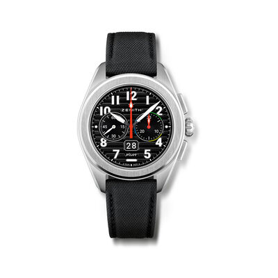 Zenith Aviator's Big Date Flyback Black Dial Watch, 42.5mm